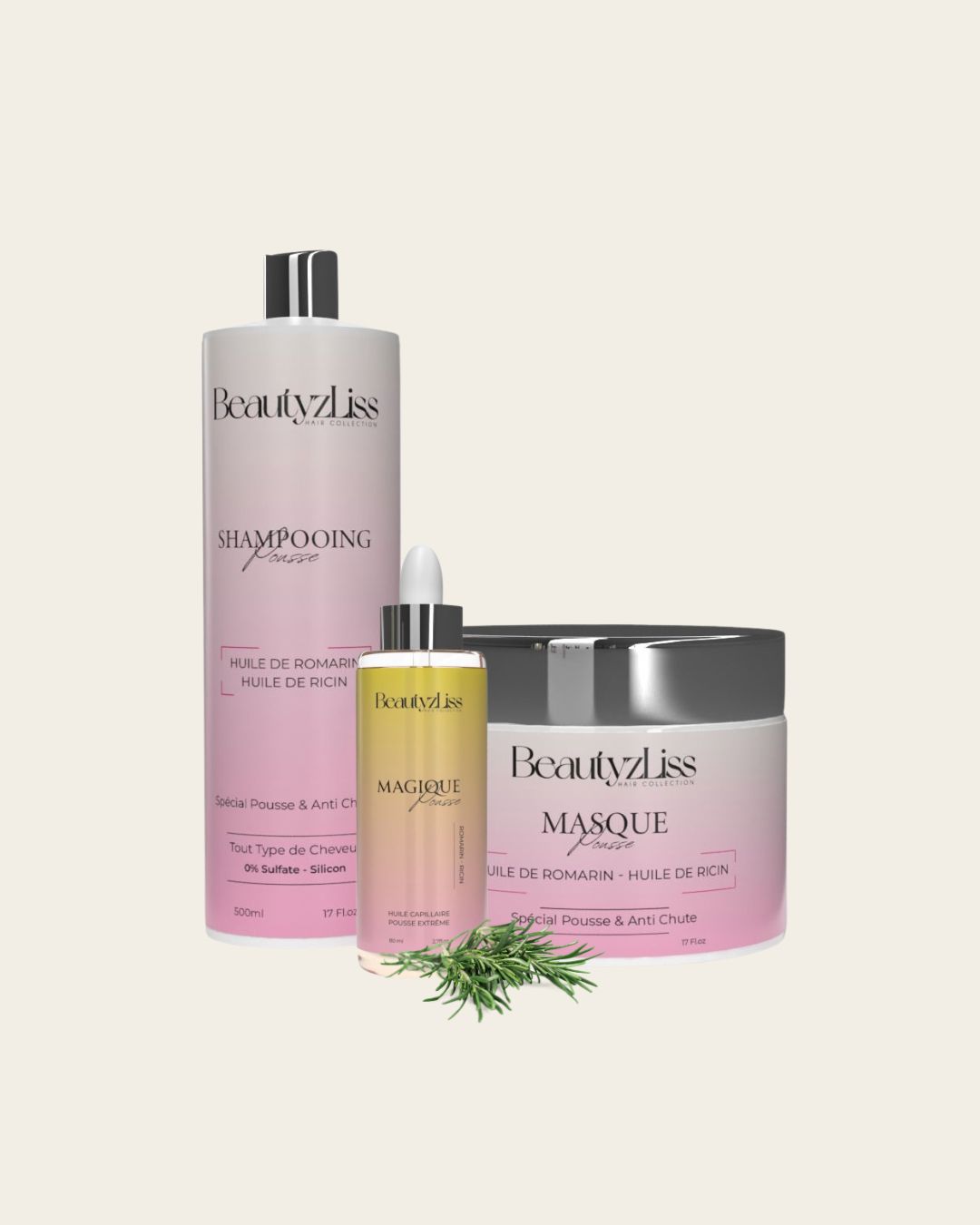 Lot Complet Pousse Shampooing + Masque + sérum