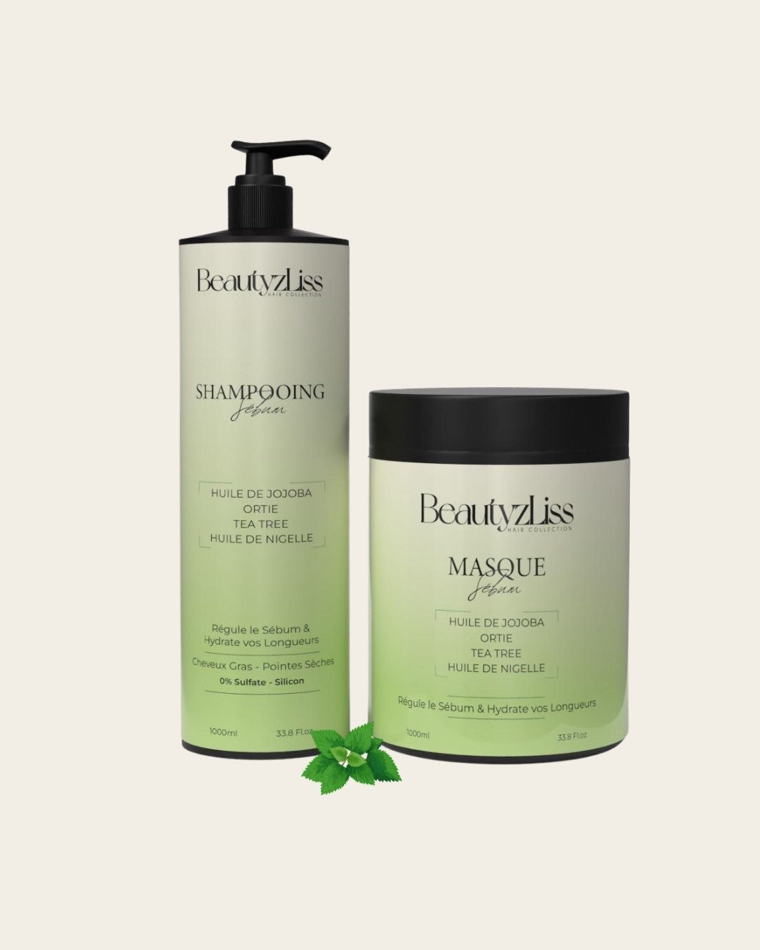 Lot Shampooing Masque Sébum